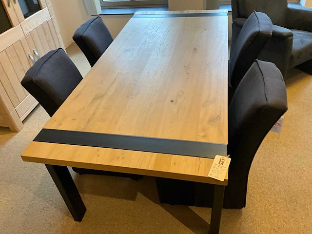 Soto verlengbare eiken eetkamertafel - afbeelding 8 van  11