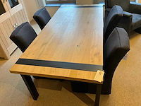 Soto verlengbare eiken eetkamertafel - afbeelding 8 van  11