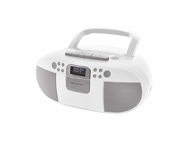 Soundmaster scd7800we - boombox met dab+/fm-radio, cd, mp3, usb en cassettespeler wit - afbeelding 1 van  3