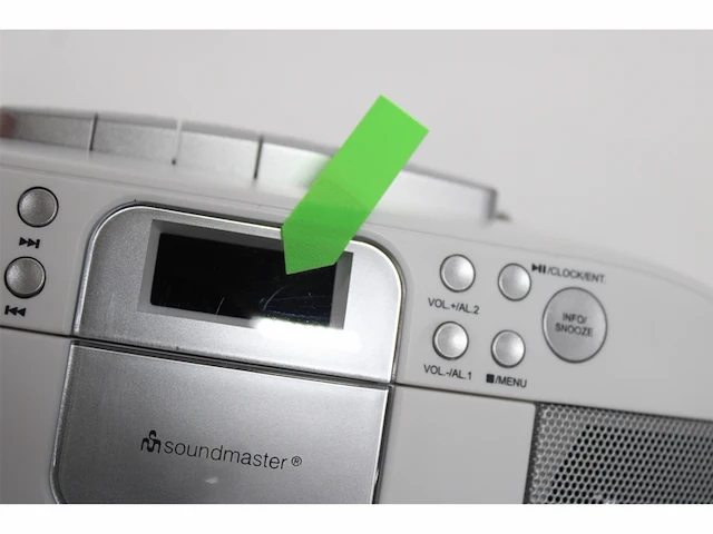 Soundmaster scd7800we - boombox met dab+/fm-radio, cd, mp3, usb en cassettespeler wit - afbeelding 3 van  3