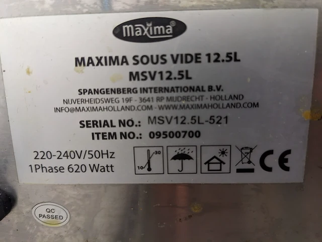 Sousvide maxima, msv 12,5l - afbeelding 5 van  6