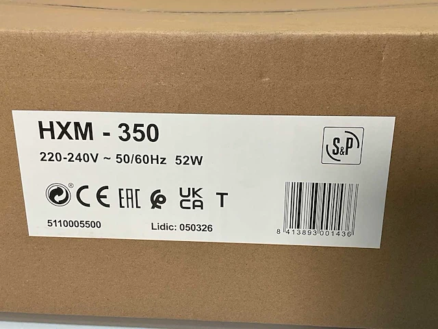 S&p hxm-350 wandaxiaalventilator - afbeelding 4 van  4