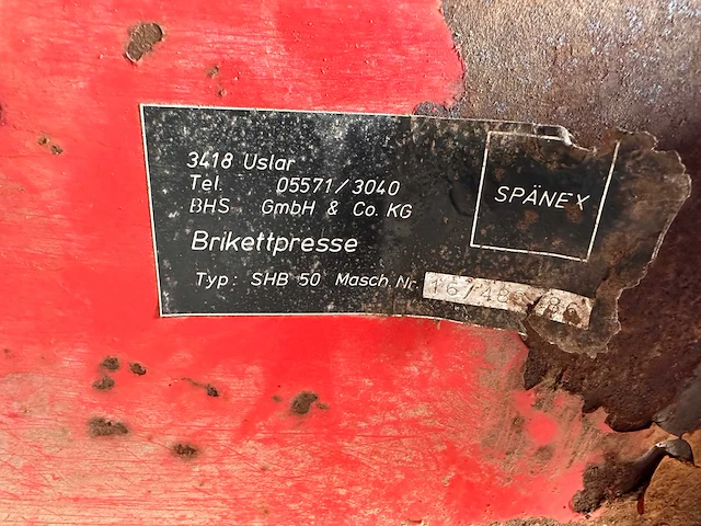 Spänex - shb 50 - brikettenpers - afbeelding 16 van  23