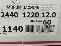 Spanolux - mdf umidax noir plaat 2440x1220x12mm (60x) - afbeelding 7 van  7
