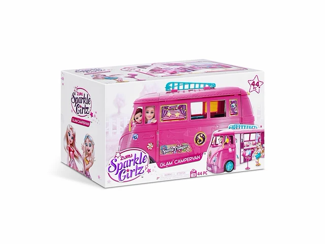 Sparkle girlz retro speelgoed campervan van zuru - afbeelding 3 van  4