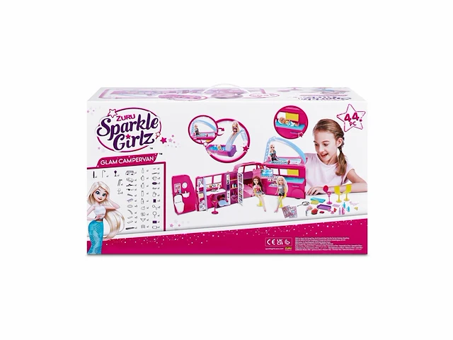Sparkle girlz retro speelgoed campervan van zuru - afbeelding 4 van  4