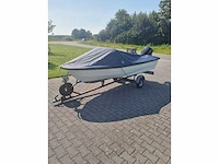 Speedboot + 15 pk mercuri buitenboordmotor - met trailer - speedboot - afbeelding 5 van  25