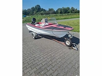Speedboot + 15 pk mercuri buitenboordmotor - met trailer - speedboot - afbeelding 8 van  25