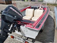 Speedboot + 15 pk mercuri buitenboordmotor - met trailer - speedboot - afbeelding 22 van  25