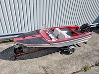Speedboot + 15 pk mercuri buitenboordmotor - met trailer - speedboot - afbeelding 23 van  25