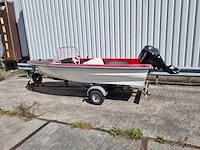 Speedboot + 15 pk mercuri buitenboordmotor - met trailer - speedboot - afbeelding 24 van  25