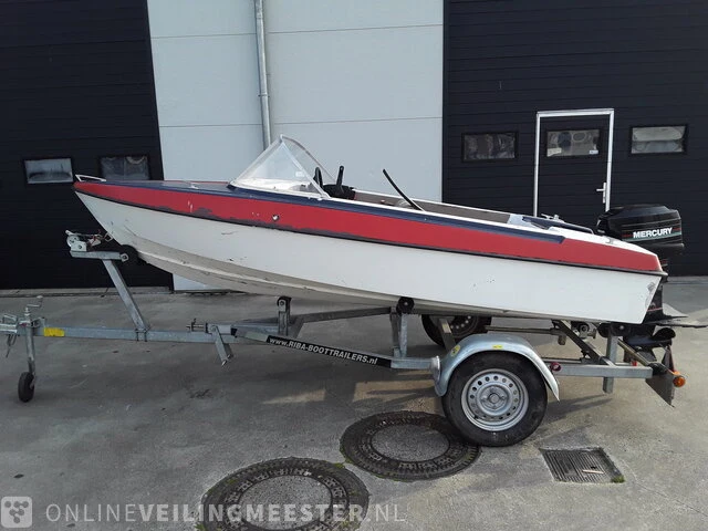 Speedboot met buitenboordmotor 20pk mercury en toebehoren - afbeelding 2 van  17
