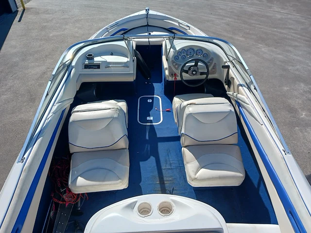 Speedboot met stallingstrailer, wellcraft, excel, wit/blauw - afbeelding 2 van  66