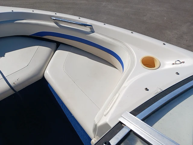 Speedboot met stallingstrailer, wellcraft, excel, wit/blauw - afbeelding 6 van  66