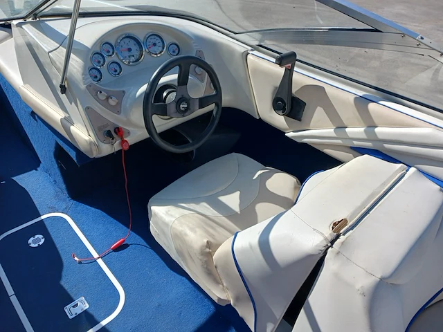 Speedboot met stallingstrailer, wellcraft, excel, wit/blauw - afbeelding 7 van  66