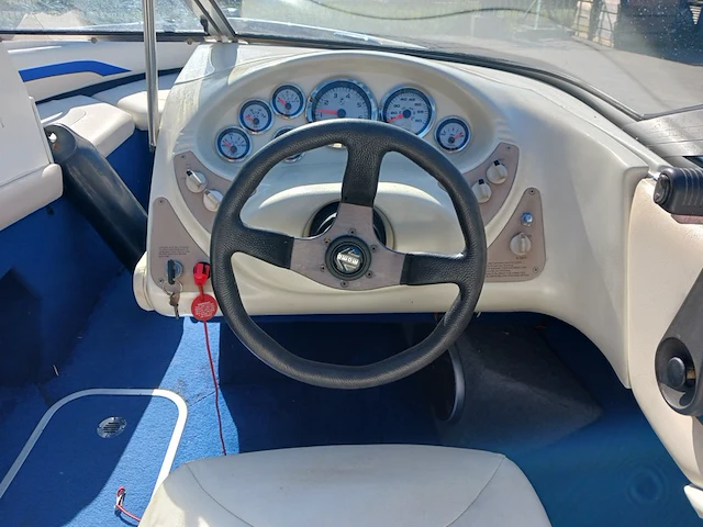 Speedboot met stallingstrailer, wellcraft, excel, wit/blauw - afbeelding 8 van  66