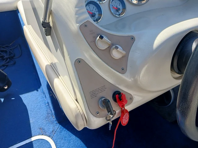 Speedboot met stallingstrailer, wellcraft, excel, wit/blauw - afbeelding 10 van  66