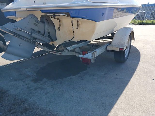 Speedboot met stallingstrailer, wellcraft, excel, wit/blauw - afbeelding 58 van  66