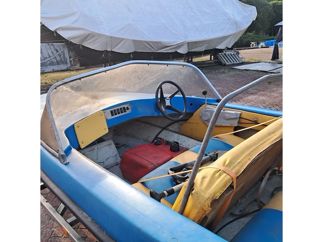 Speedboot met trailer en buitenboordmotor, vega, 405, blauw - afbeelding 28 van  28