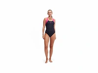 Speedo hyperboom splice racerback marine/roze sportbadpak maat 38 - afbeelding 4 van  4
