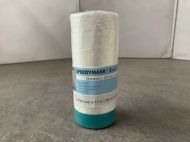 Speedymask - afdekfolie met duct tape outdoor 2,7x17 m (14x) - afbeelding 1 van  5
