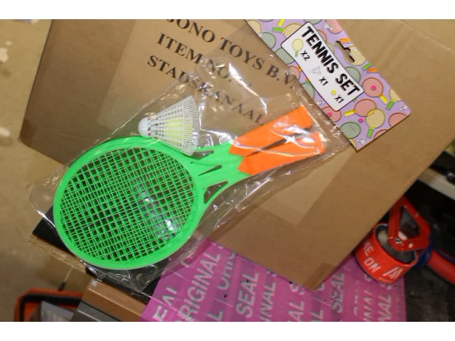Speelgoed tennis set mix van kleur 3 sets - afbeelding 3 van  5