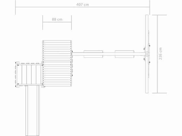 Speelhuis met glijbaan en schommel 407x236x263 cm - afbeelding 4 van  4