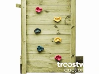 Speelhuis met trap, glijbaan en schommels 235x535x268 cm - afbeelding 3 van  5