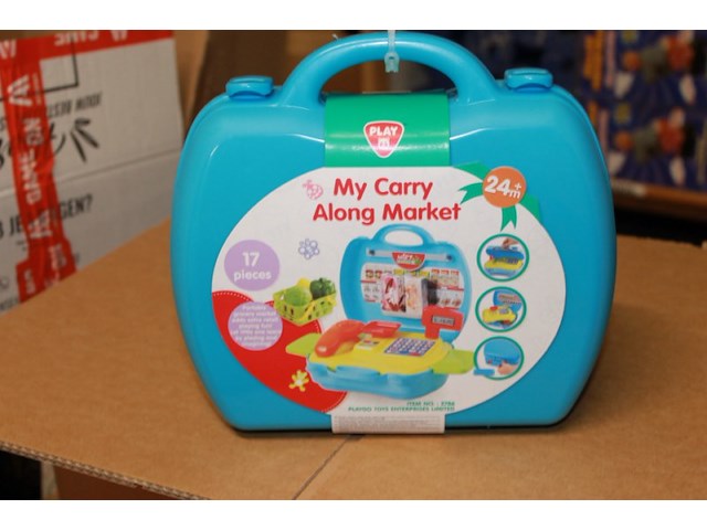 Speelkoffer groen 1 x - afbeelding 2 van  3