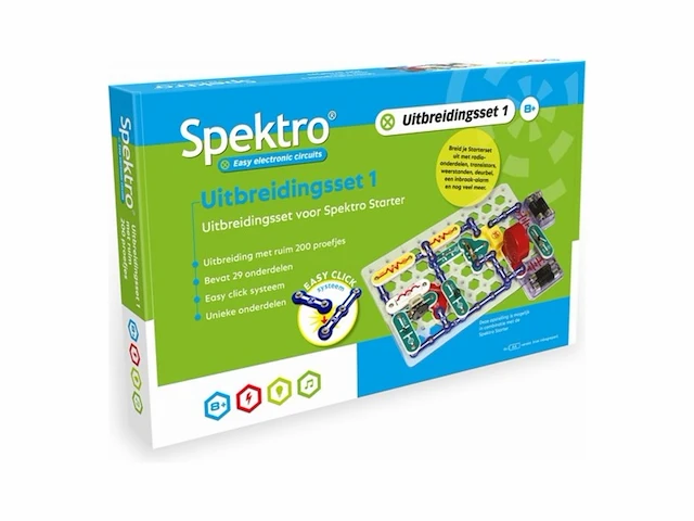 Spektro uitbreidingsset 1 elektriciteit experimenteerset 29-delig - afbeelding 1 van  1