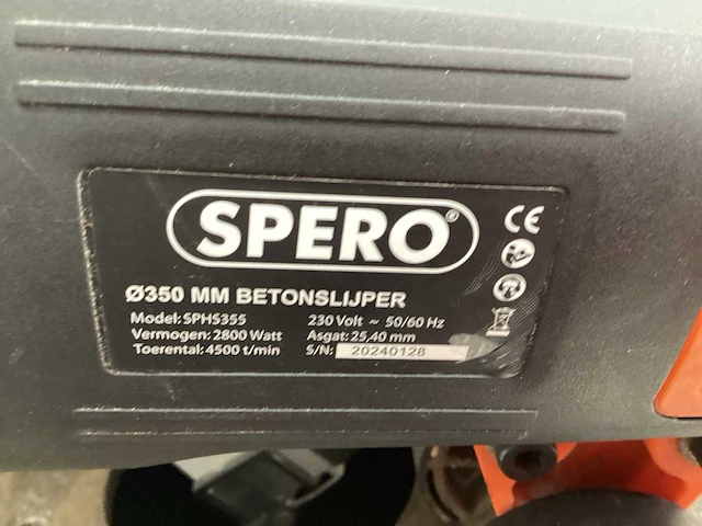 Spero sphs355 steenzaagmachine - afbeelding 11 van  11