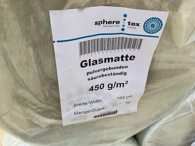 Sphere tex polyester poedergebonden glasvezelmat op rol (10x) - afbeelding 4 van  4