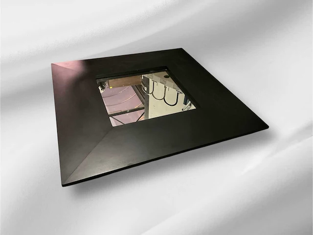 Spiegel antic black mate ca 100x100x5 cm - afbeelding 1 van  8