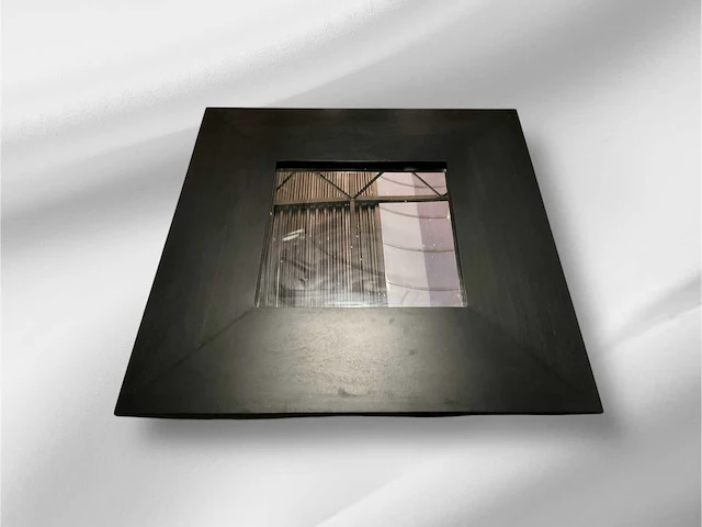Spiegel antic black mate ca 100x100x5 cm - afbeelding 2 van  8