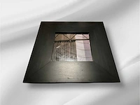 Spiegel antic black mate ca 100x100x5 cm - afbeelding 2 van  8