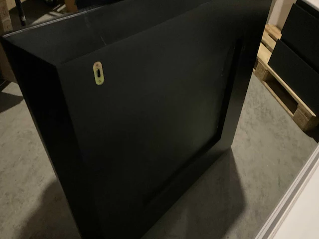 Spiegel antic black mate ca 100x100x5 cm - afbeelding 6 van  8
