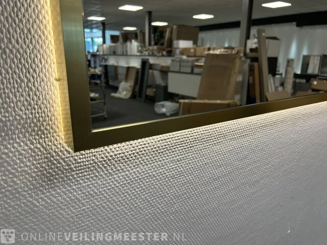 Spiegel inc verlichting best design, mat goud - afbeelding 3 van  3