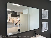 Spiegel incl verlichting laufen, matzwart