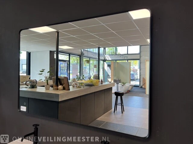 Spiegel incl verlichting laufen, matzwart - afbeelding 2 van  3