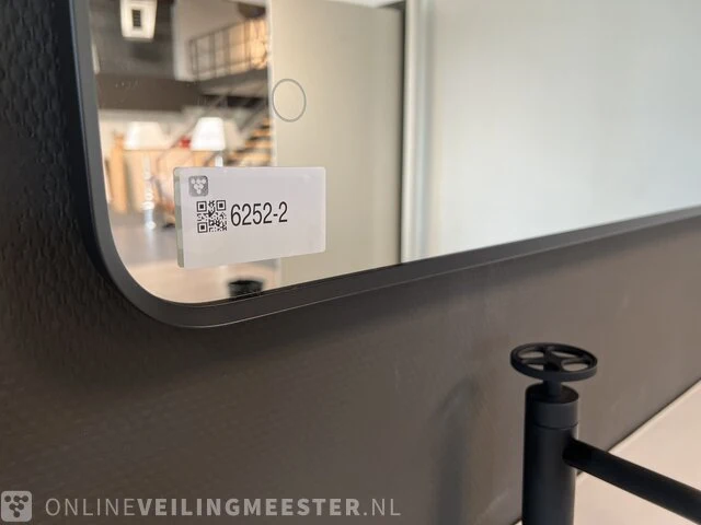 Spiegel incl verlichting laufen, matzwart - afbeelding 3 van  3