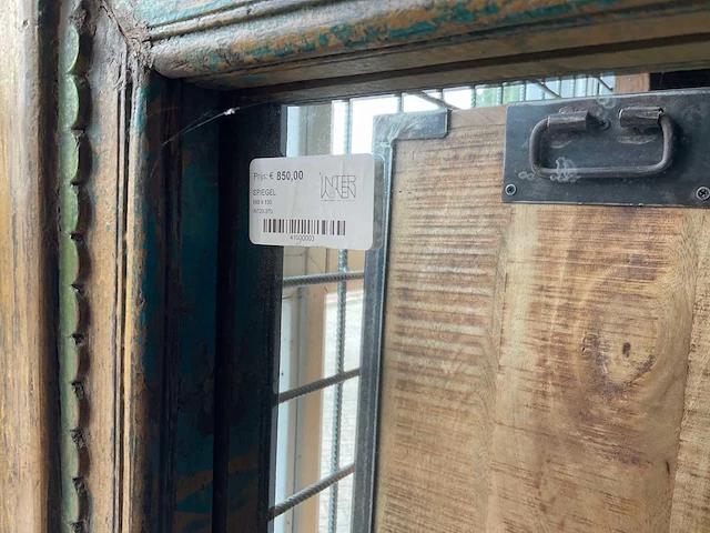 Spiegel met houten lijst - afbeelding 3 van  3