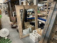 Spiegel met houten lijst - afbeelding 1 van  3