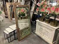 Spiegel met houten lijst - afbeelding 1 van  3