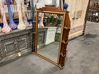 Spiegel met houten lijst - afbeelding 1 van  2