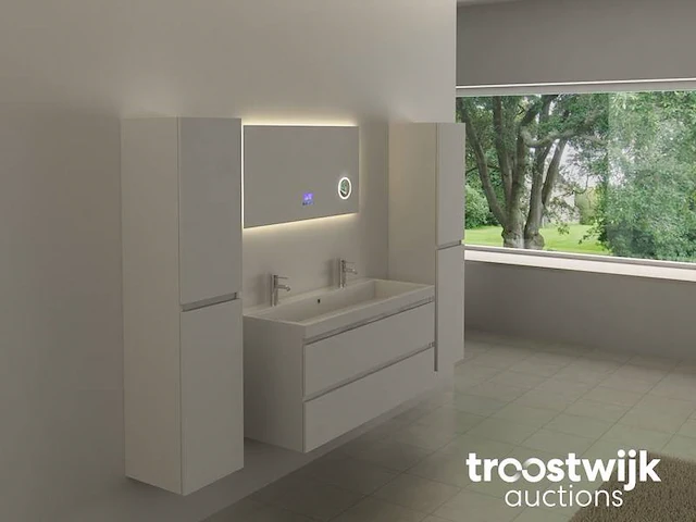 Spiegel met led verlichting & bluetooth - 100 cm - afbeelding 3 van  3