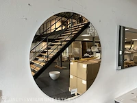 Spiegel met ledverlchting - rond zilver