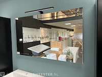 Spiegel met opbouwverlichting matzwart - afbeelding 2 van  3