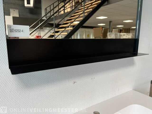 Spiegel met planchet, matzwart - afbeelding 3 van  3