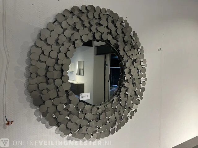 Spiegel, zilver metaal - afbeelding 1 van  4