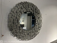 Spiegel, zilver metaal - afbeelding 1 van  4